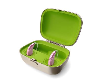 Phonak Naida Lumity hearing aid &mdash; Side view (placeholder, final product photos to be added)